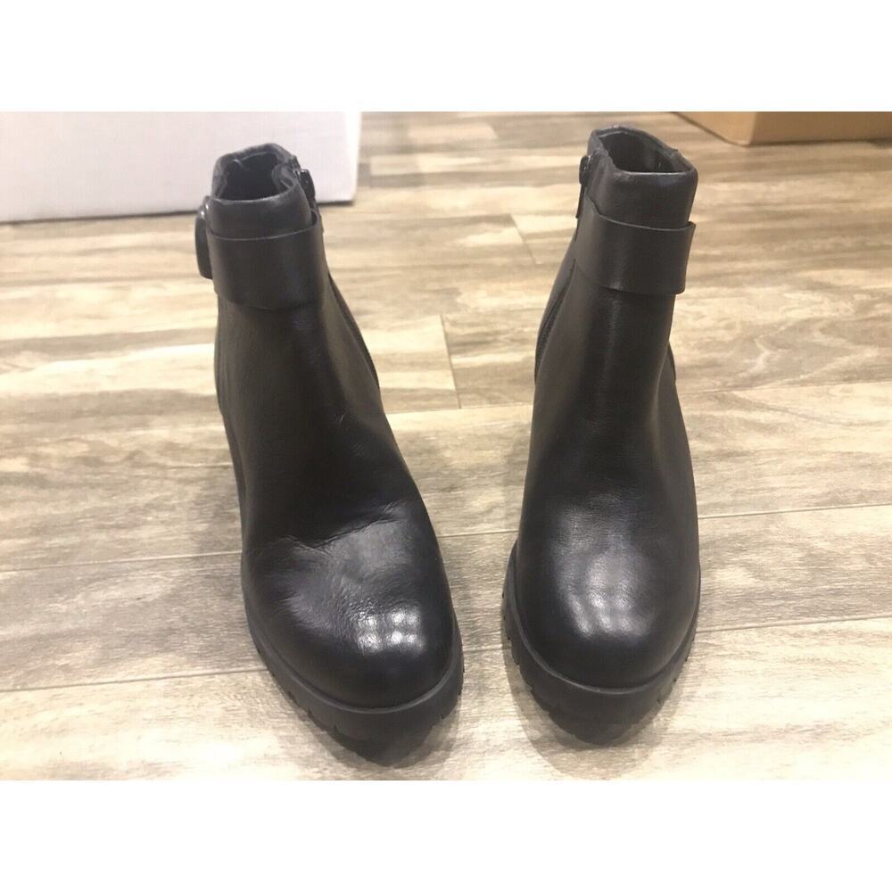 NEW W/Tag Crevo/Belk Women’s Black Leather Zip Up Ankle Boots Size 7.5 - Picture 3 of 10
